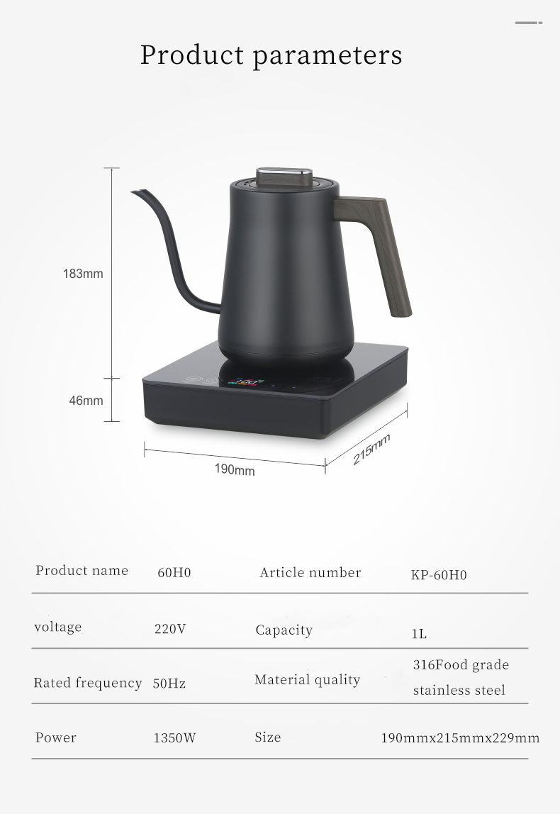 HK-60H0 1.5L Gooseneck Electri - Electric Kettle Gooseneck recension och pris
