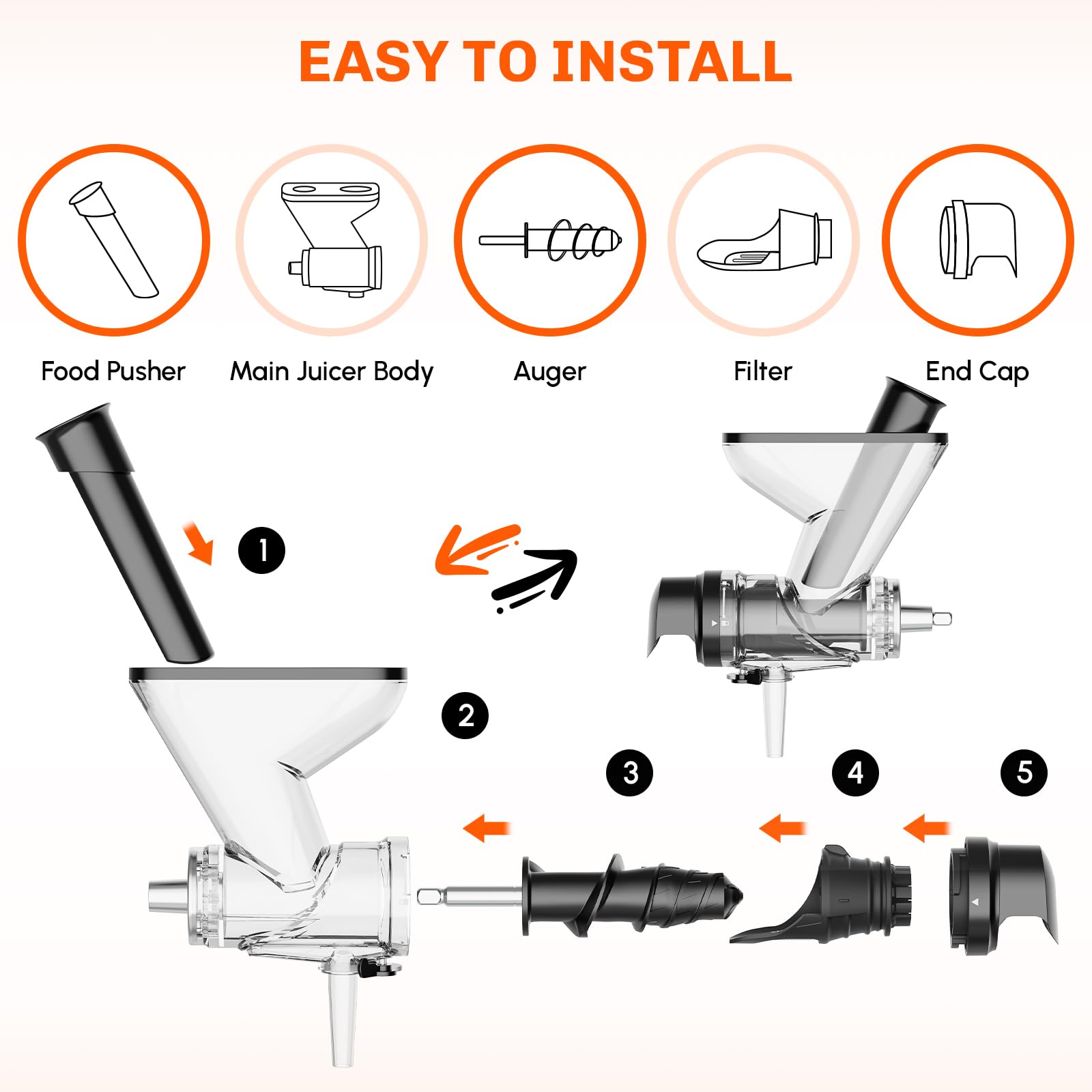Masticating Juicer Attachment  - Juicer Cold Press Slow recension och pris